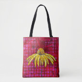 Coneflower Canvas tas Magenta & Geel (Voorkant)
