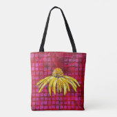 Coneflower Canvas tas Magenta & Geel (Achterkant)
