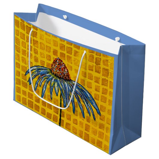 Coneflower Checkered Bag Groot Cadeauzakje (Voorkant Gekanteld)