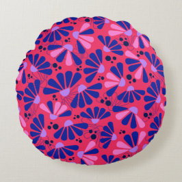 Coneflower Confetti op Raspberry Rond Kussen