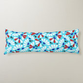 Coneflower Confetti op Tropical Blue Lichaamskussen (Voorkant)