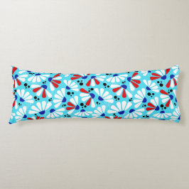 Coneflower Confetti op Tropical Blue Lichaamskussen