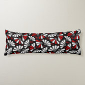 Coneflower Confetti op zwart Lichaamskussen (Voorkant)