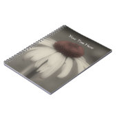 Coneflower Daisy in Black and White Notitieboek (Linkerzijde)