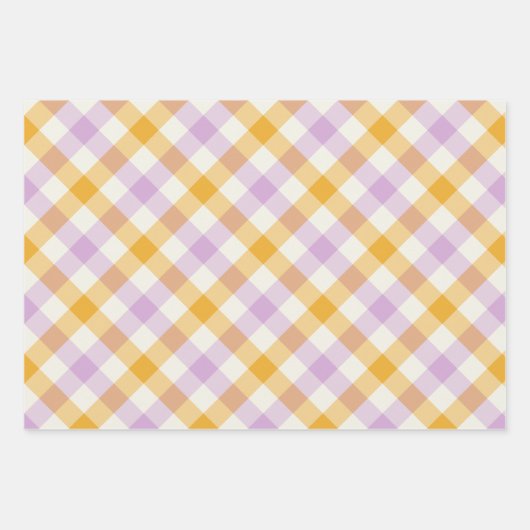 Coneflower Gingham Inpakpapier Vel (Voorkant)