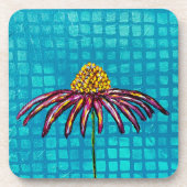 Coneflower Hard plastic onderzetter (Voorkant)