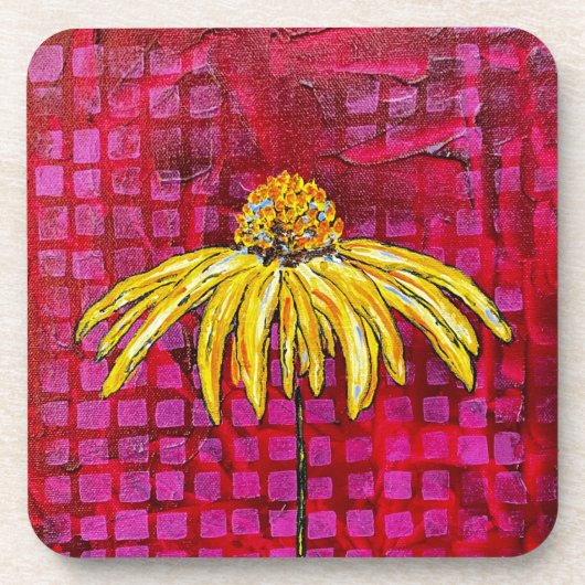 Coneflower Hard plastic onderzetter (Voorkant)