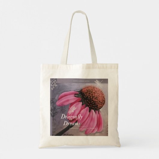 Coneflower Notes & Dragonfly dromen Tote Bag (Achterkant)