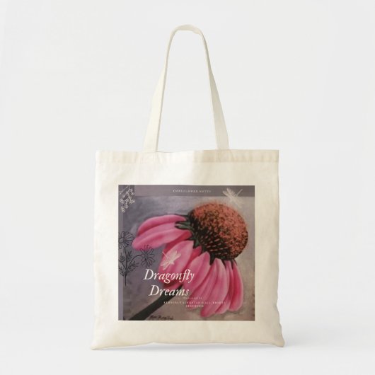 Coneflower Notes & Dragonfly dromen Tote Bag (Voorkant)