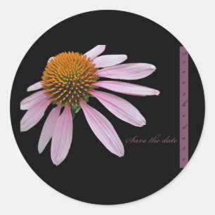 Coneflower Save the Date Ronde Sticker
