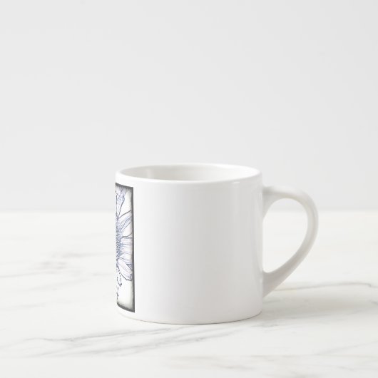 Coneflower Sketch Espresso Kop (Rechts)