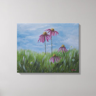 Coneflower Wishes Ingepakt Canvas Afdruk