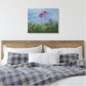 Coneflower Wishes Ingepakt Canvas Afdruk (Insitu (Slaapkamer))