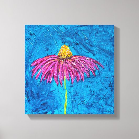 Coneflower Wrapped Canvas Print (Voorkant)
