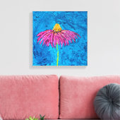 Coneflower Wrapped Canvas Print (Insitu (Woonkamer))