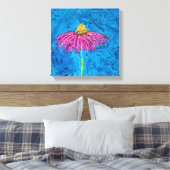 Coneflower Wrapped Canvas Print (Insitu (Slaapkamer))