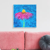 Coneflower Wrapped Canvas Print (Insitu (Woonkamer))