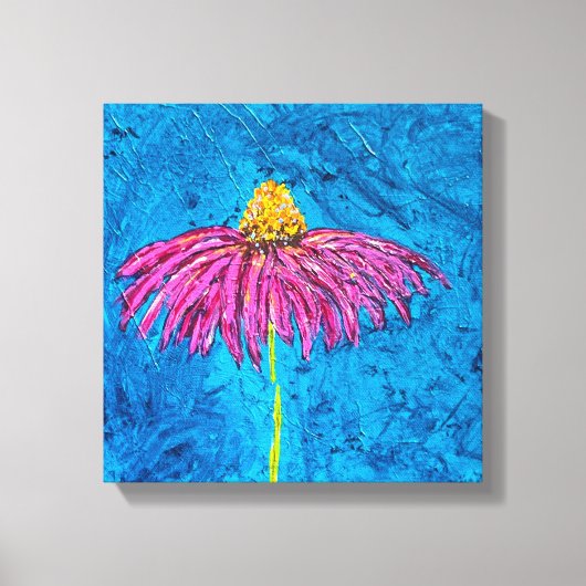 Coneflower Wrapped Canvas Print (Voorkant)