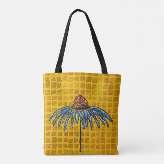 Coneflower Yellow canvas tas (Achterkant)