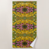 Coneflowers, Black Eyed Susans, Echinacea Strandlaken (Voorkant)