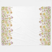 Coneflowers Bloemen Botanische Kunst Waterverf Gro Fleece Deken (Voorkant (Horizontaal))