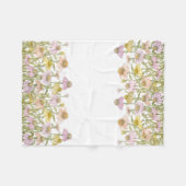Coneflowers Bloemen Botanische Kunst Waterverf Kle Fleece Deken (Voorkant (Horizontaal))