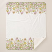 Coneflowers Bloemen Botanische Kunst Waterverf Med Sherpa Deken (Voorkant)