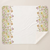 Coneflowers Bloemen Botanische Kunst Waterverf Med Sherpa Deken (Voorkant (horizontaal))