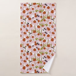 Coneflowers en bijen badhanddoek