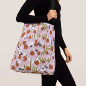 Coneflowers en bijen crossbody tas (Dichtbij)