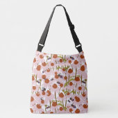 Coneflowers en bijen crossbody tas (Voorkant)