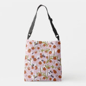 Coneflowers en bijen crossbody tas (Achterkant)