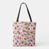 Coneflowers en bijen tote bag (Achterkant)