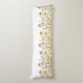 Coneflowers Floral Botanical Art Waterverf Lichaamskussen (Achterkant (Verticaal))