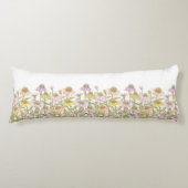 Coneflowers Floral Botanical Art Waterverf Lichaamskussen (Voorkant)