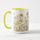 Coneflowers Floral Botanical Art Waterverf Mok (Links)