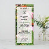 Coneflowers in het Garden Wedding Programme Programmakaart (Staand voorkant)
