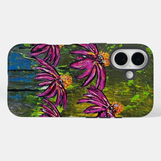 Coneflowers iPhone case (Achterkant (horizontaal))