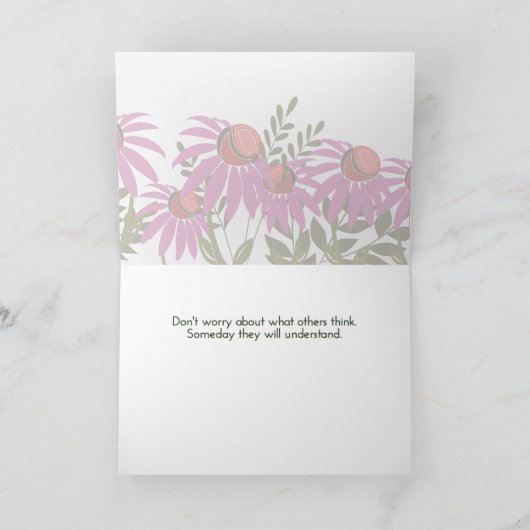 Coneflowers voor moed kaart (Binnen)