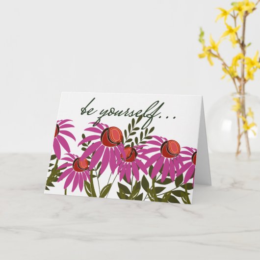 Coneflowers voor moed kaart (Gele Bloem)