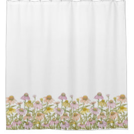 Coneflowers Waterverf Botanische Art Shower Curtai Douchegordijn