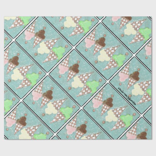 Conehead Heaven Ice Cream wrappapier! Cadeaupapier (Vlak)