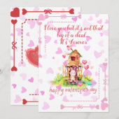 conejito enamorado Saludo san Valentin Feestdagenkaart (Voorkant / Achterkant)