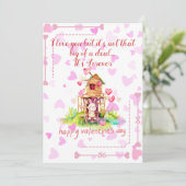 conejito enamorado Saludo san Valentin Feestdagenkaart (Staand voorkant)