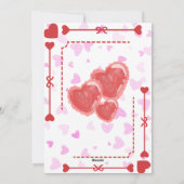 conejito enamorado Saludo san Valentin Feestdagenkaart (Achterkant)