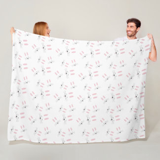 Conejo blanco fleece deken