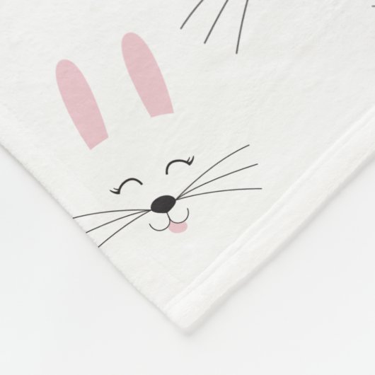 Conejo blanco fleece deken (Hoek)
