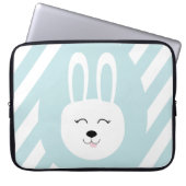 Conejo feliz laptop sleeve (Voorkant)