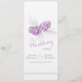 Cones paars grijs winterdinermenu menu (Voorkant)