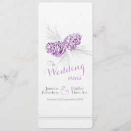 Cones paars grijs winterdinermenu menu